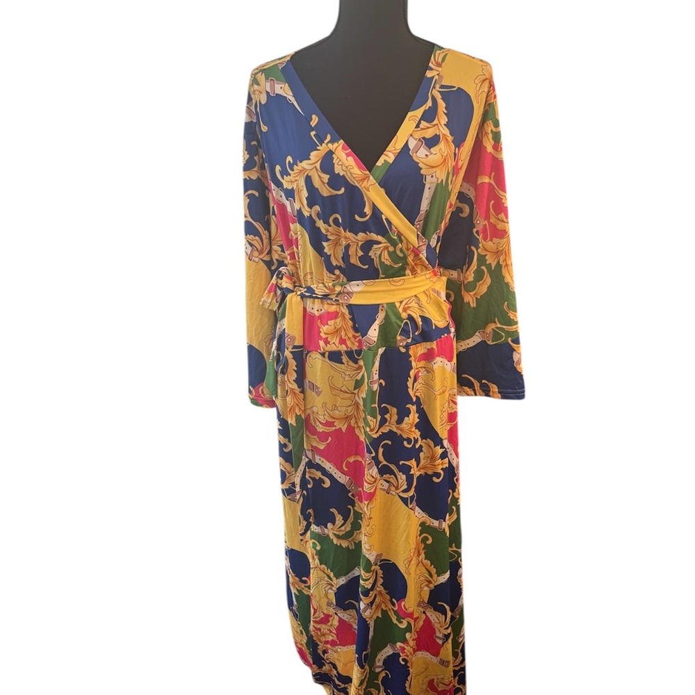 Multicolor Wrap Dress
